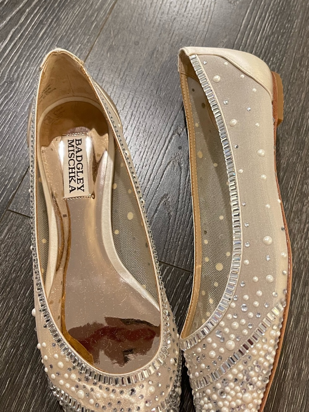 Crystal and Pearl Embellished Flats - Picture 6 of 11